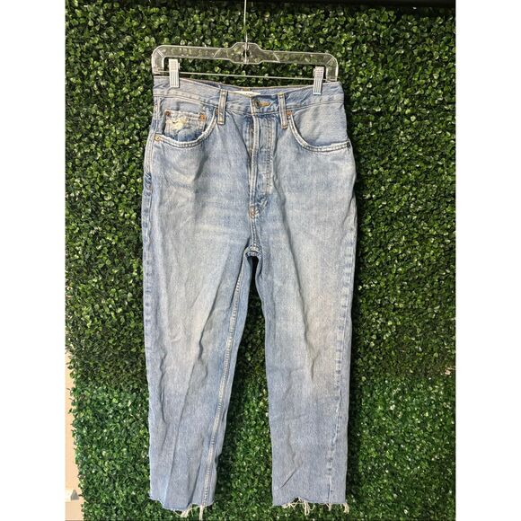 Re/Done 70s Ultra High Rise Stovepipe Jeans Womens Size 28 - Picture 1 of 6